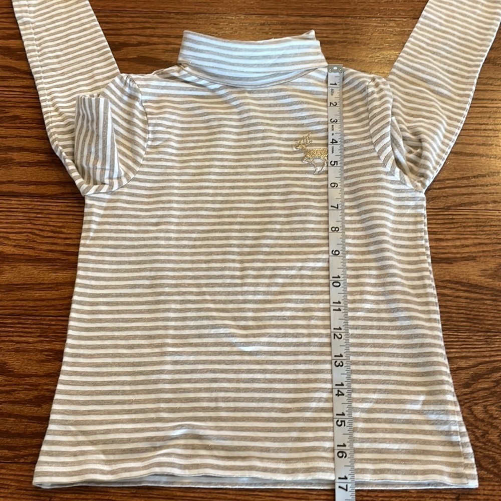 Palomino girls toddler turtleneck cotton stretch top striped lurex gold 4T - Picture 8 of 9